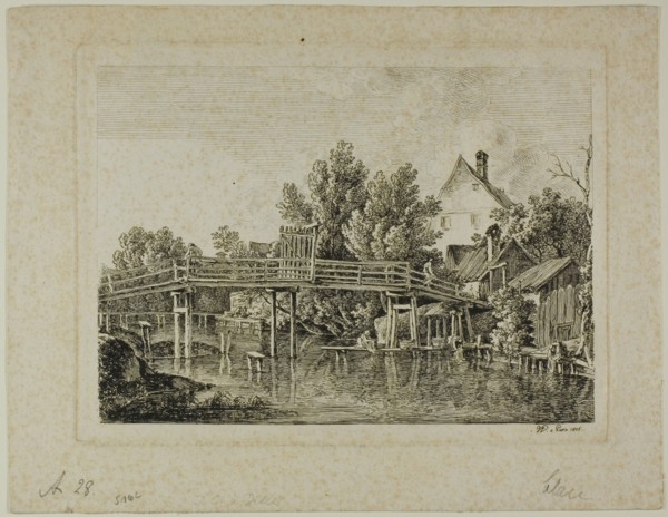 The Little Bridge Across the Isar, Paris, 1806.