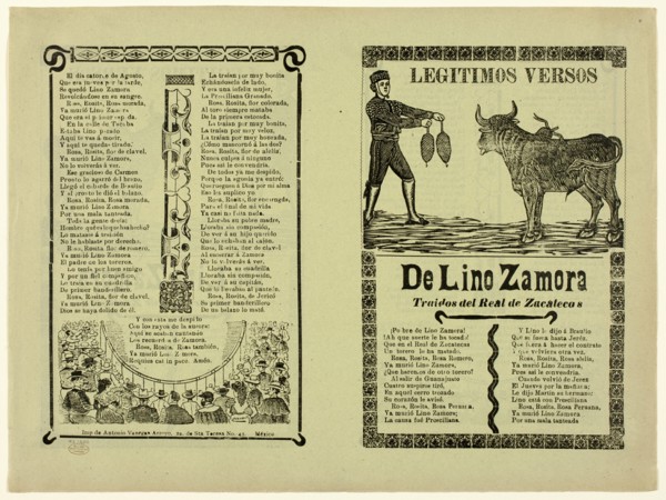 True Verses about Lino Zamora, 1911.