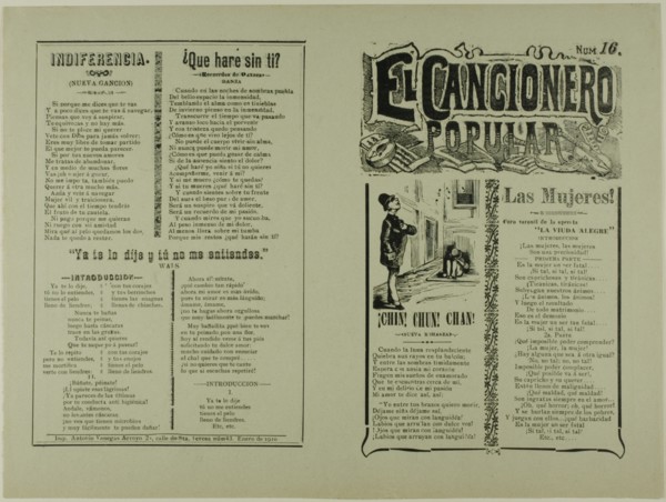 El cancionero popular, num. 16 (The Popular Songbook, No. 16), n.d.