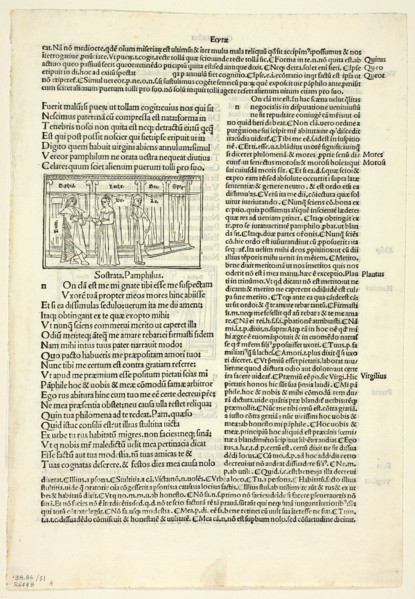 Sostrata, Pamphilus (recto)...from Comoediae..., 1929. Creator: Monogrammist ia.
