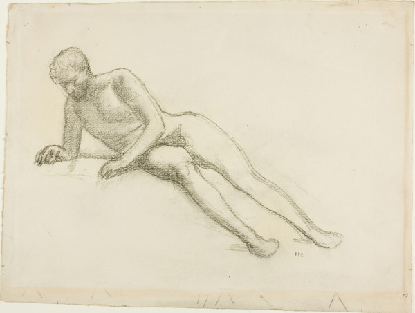 Reclining Male Nude, n.d.