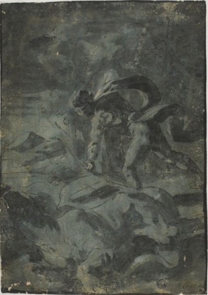 Apollo Killing Lion, n.d. Possibly by Guido Reni.