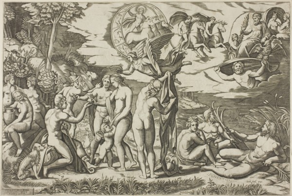 The Judgment of Paris, c. 1520. Creator: Marcantonio Raimondi.