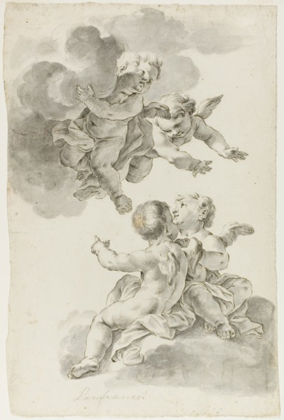 Four Putti, n.d. Probably in the style of Giovanni Battista Gaulli.