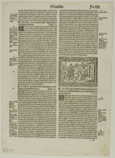 Illustration from Biblia cum concordantiis, plate 74 from Woodcuts from Books of the XVI Cent...1937 Creator: Unknown.