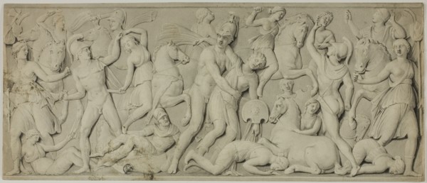 Frieze with Battle of the Amazons, 19th century.