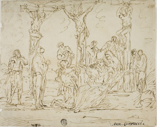 Lamentation, n.d. The Virgin Mary collapses beneath Christ on the cross.