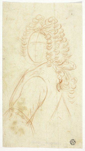 Half-Length Sketch of Gentleman Wearing Wig, n.d.
