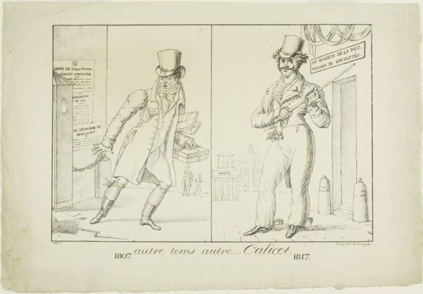 Autre Temps, autre... Calicot., c. 1817. Creators: Unknown, C. de Lasleyrie.