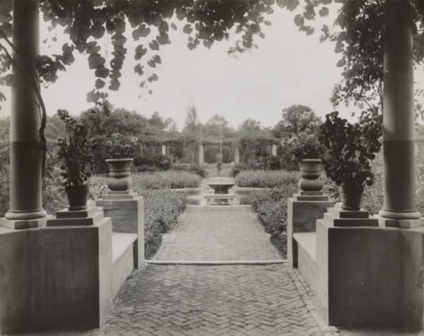 Pre`s Choisis, Albert Herter house, Georgica Pond, East Hampton, New York, 1913. Creators: Frances Benjamin Johnston, Johnston-Hewitt Studio.
