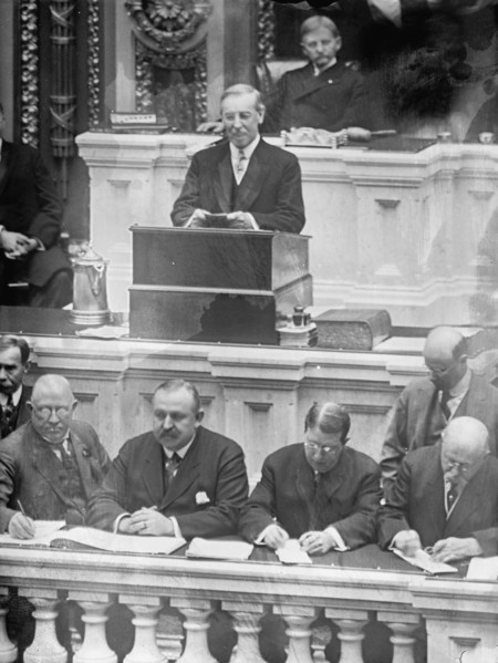 Congress, U.S. - Opening Message, 63rd Congress, 1913. US president Woodrow Wilson, Washington DC.