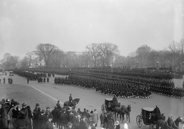 Inaugural Parades - Parade Forming at Capitol, 1917.
