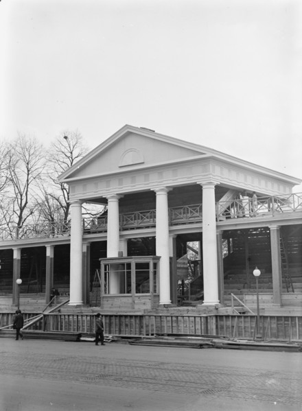 Inaugural Stands - Court of Honor Before White House, 1913.