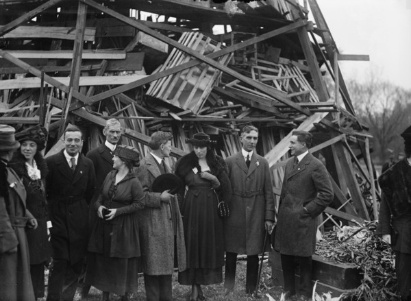 Liberty Loans - Mrs. Mcadoo Lighting Bonfire, 1917.