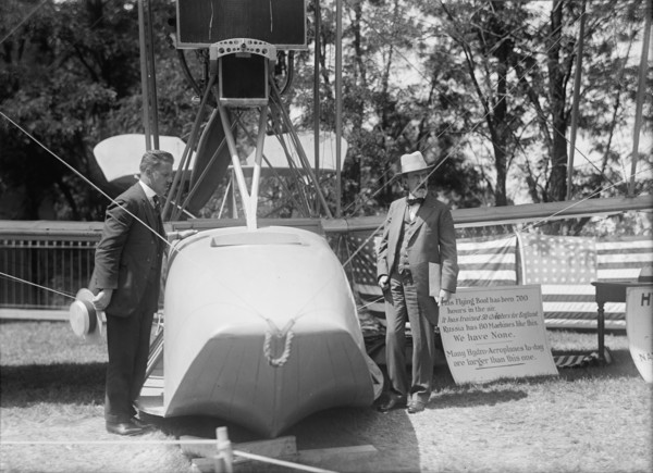 National Aero Coast Patrol Commn. - Curtiss Hydroaeroplane or Flying Boat Exhibited..., 1917. Creator: Harris & Ewing.