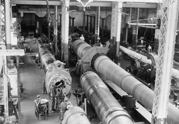 Navy Yard, U.S., Washington - 14 Inch Guns, Ready To Go To Proving Ground, 1917.