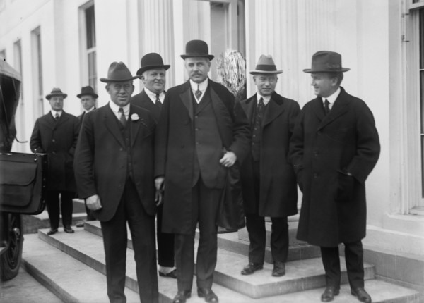 New Jersey Group at White House - Senator Billy Hughes; Tom Birch; Governor Fielder; Edward..., 1916 Creator: Harris & Ewing.