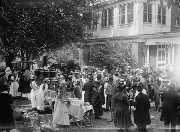 Red Cross Luncheon On General Scott's Lawn - General View, 1917.