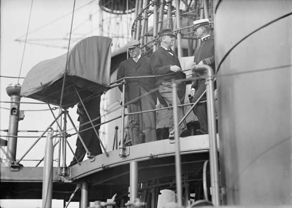 Target Practice - Daniels, Josephus, Secretary of The Navy, 1913-1921; Garrison, Lindley..., 1913. Creator: Harris & Ewing.