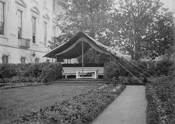 White House - Tent in Rose Garden, 1914.