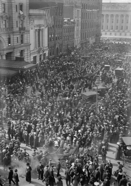 Woman Suffrage - Hikers Arriving from New York, 1913.
