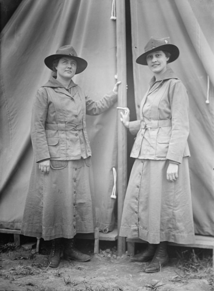 Woman's National Service School Under Woman's Section, Navy League, in Camp, 1917.