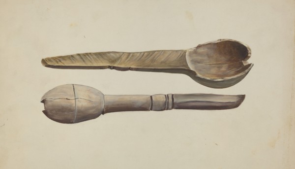 Carved Wooden Spoon, 1935/1942.