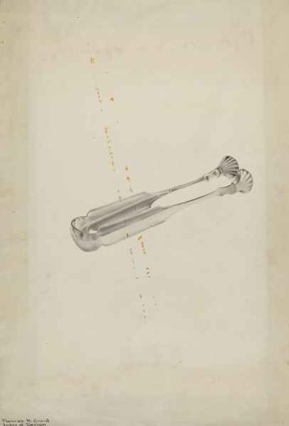 Silver Sugar Tongs, c. 1938.