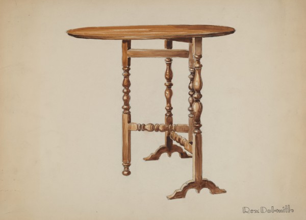 Three Legged Gate-leg Table, c. 1936.