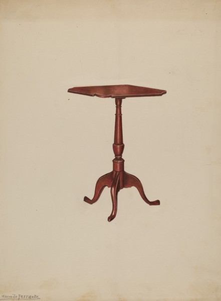 Table, c. 1940.