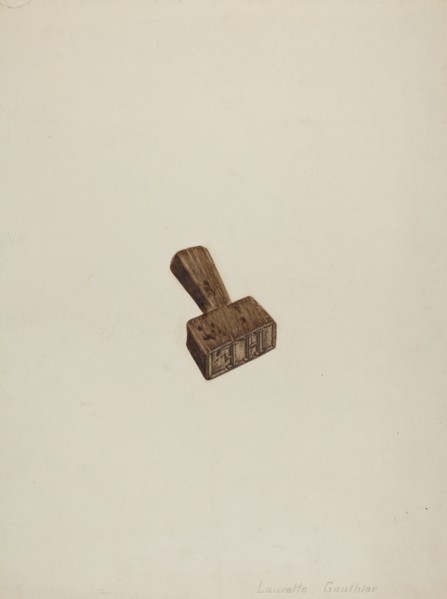 Wooden Seal, c. 1941.