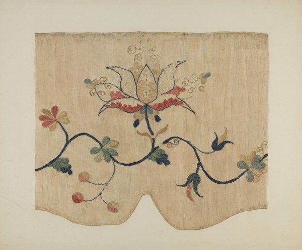 Bed Valance (Detail), c. 1941.