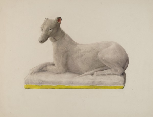 Chalkware Greyhound, c. 1941.