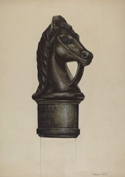 Hitching Post, c. 1937.