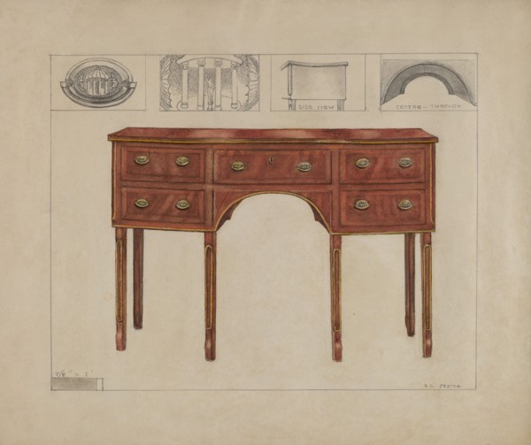 Side Board-Sheraton, c. 1936.