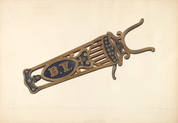 Brass Bootjack, c. 1938.