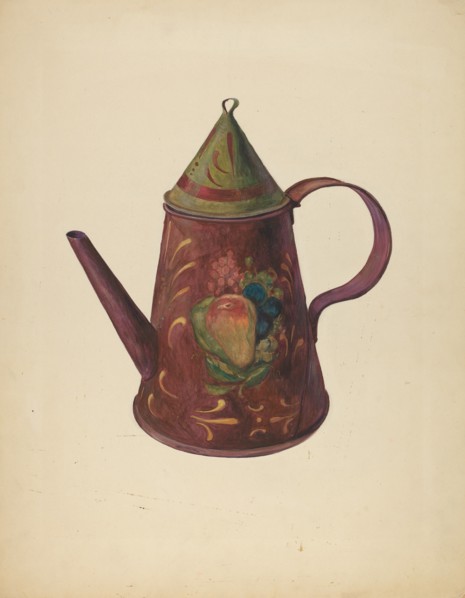 Toleware Coffee Pot, c. 1938.