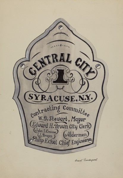 Engraved Name Plate, 1935/1942.