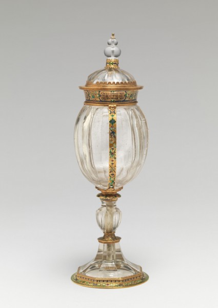 Covered Cup with Shield of Arms of the Countess of Gleichen, c. 1566 (crystal); 1566 (mounts).