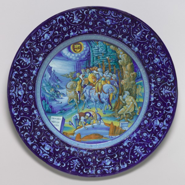 Plate with Alexander and Diogenes, 1524.
