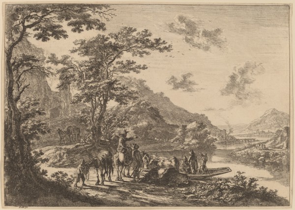 View of the Tiber in the Campagna.