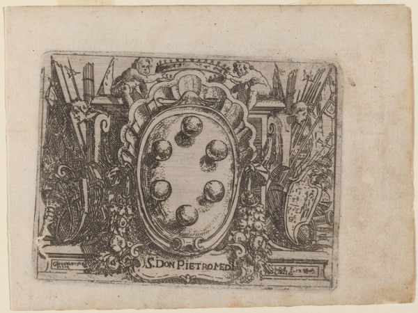 Dedication to Don Pietro Medici from "Bizzarie di varie Figure", 1624.