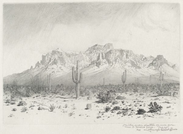 Superstition Mountain, Apache Trail, Arizona (no.1), 1929.