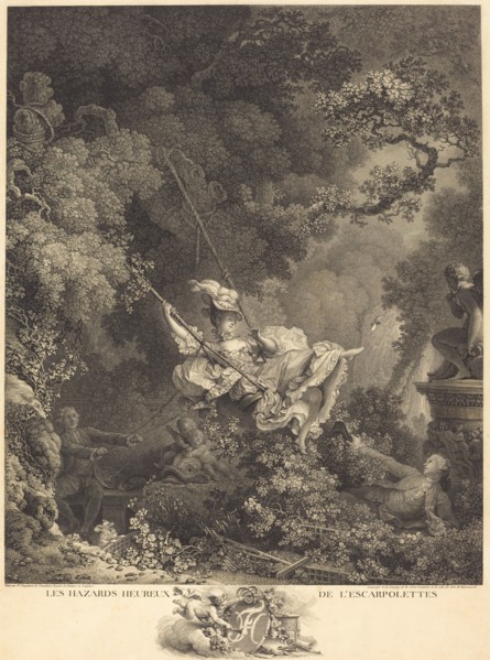 Les Hazards heureux de l'Escarpolette, probably 1782.