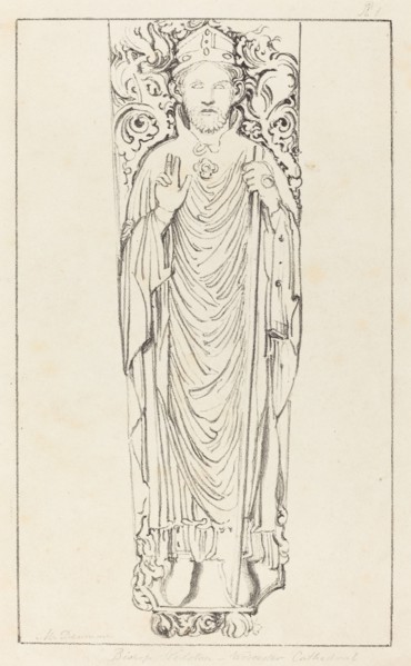Bishop Wulstan, in Worcester Cathedral, published 1829.