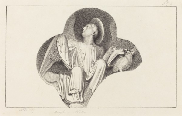 An Angel, from Wells Cathedral, published 1829.