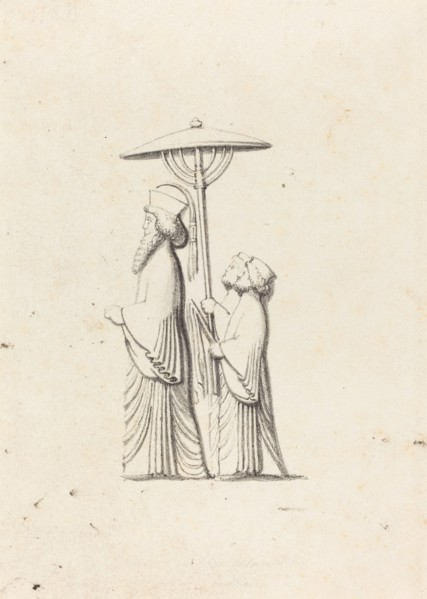Sculpture at Persepolis, from Le Bruyn's Travels, published 1829.