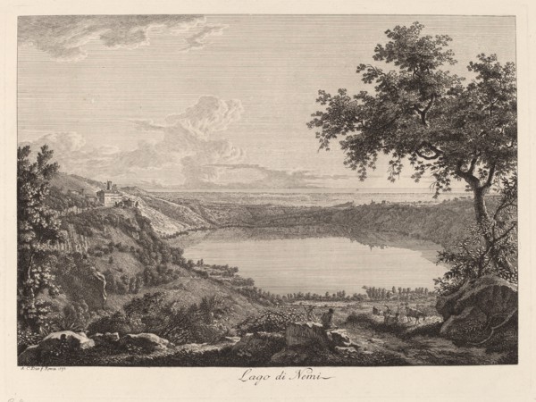 Lago di Nemi (Lake Nemi), 1792.