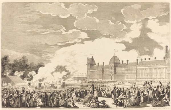 La Pompe funebre en l'honneur des martyrs de la Journee du 10 dans le jardin national, probably 1794.