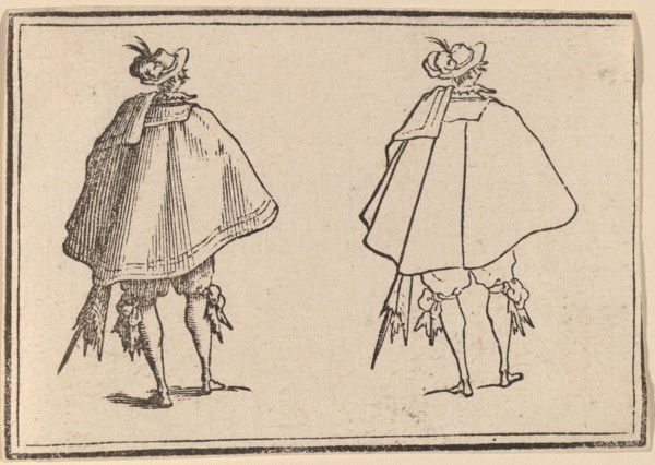 Gentleman in Large Mantle, Seen from Behind, 1621.